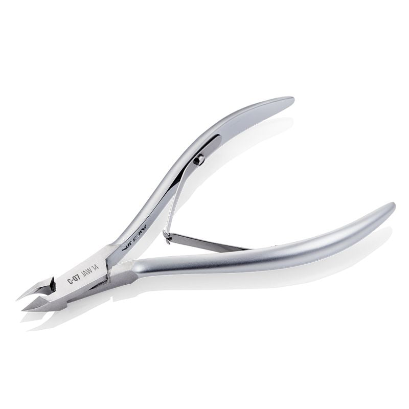 NGHIA export cuticle clippers C-07 jaw 14 with 6mm cutting edge, stainless steel manicure tool for precise cuticles.