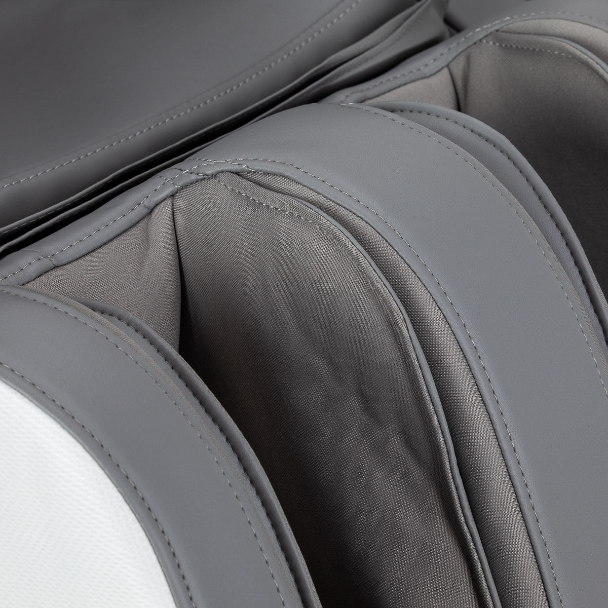 Sakura 3D Sakura Maximus massage chair in white and grey, showcasing its sleek design and padded upholstery for relaxation.