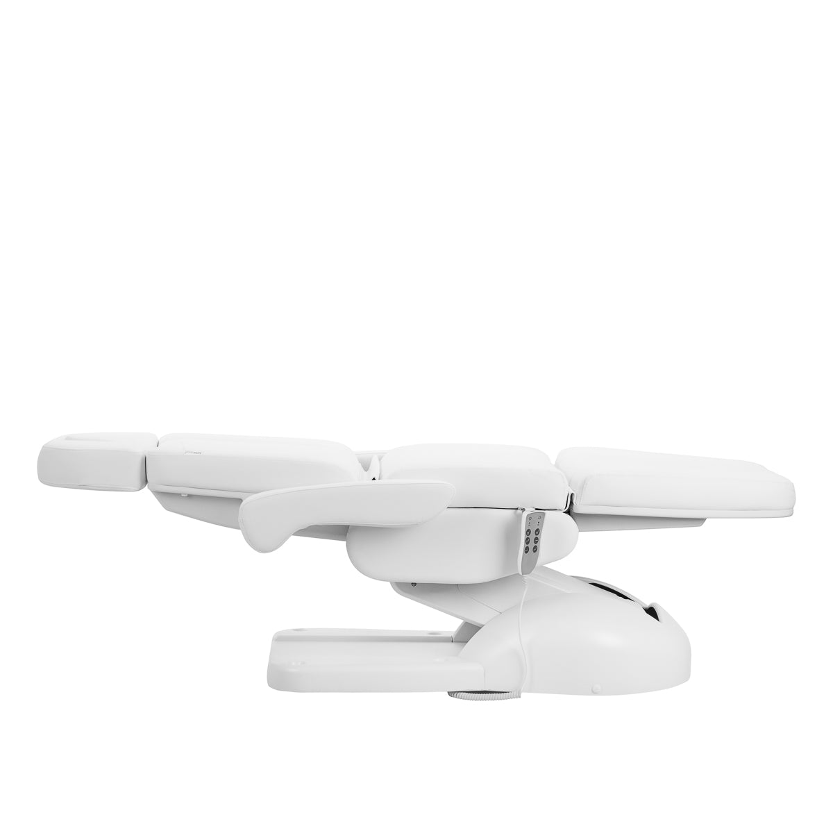 Azzurro Lux cosmetic chair in white, a sleek beauty salon furniture piece with a modern design and cushioned seat.