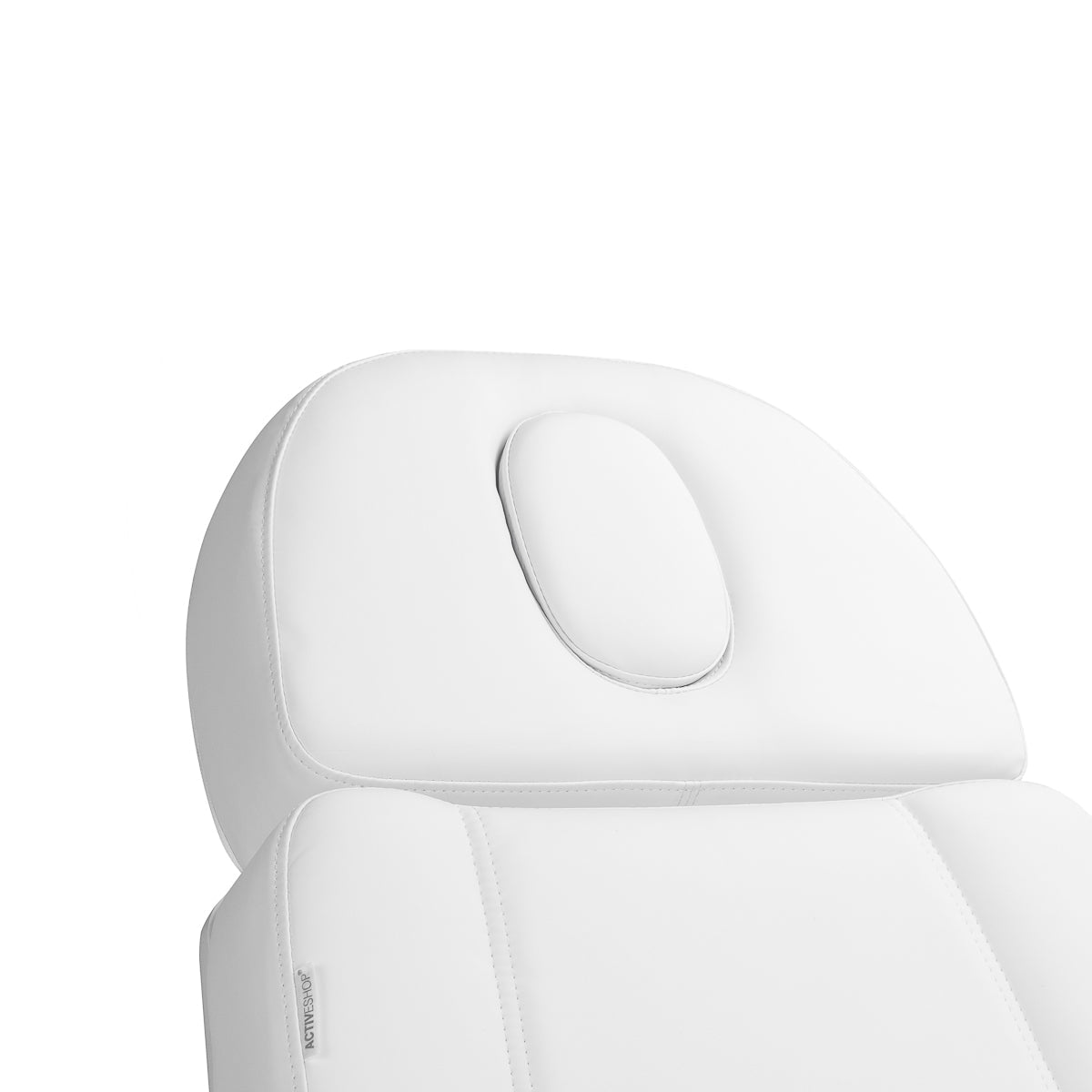 Azzurro Lux white cosmetic chair from AZZURRO, a sleek beauty salon furniture piece with padded cushion and adjustable height.