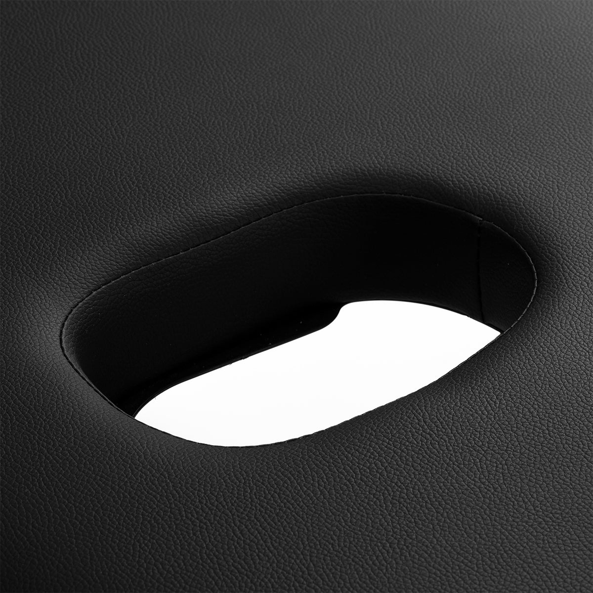 BALANCE aluminium folding massage table with three segments in black, designed for professional massage therapy.