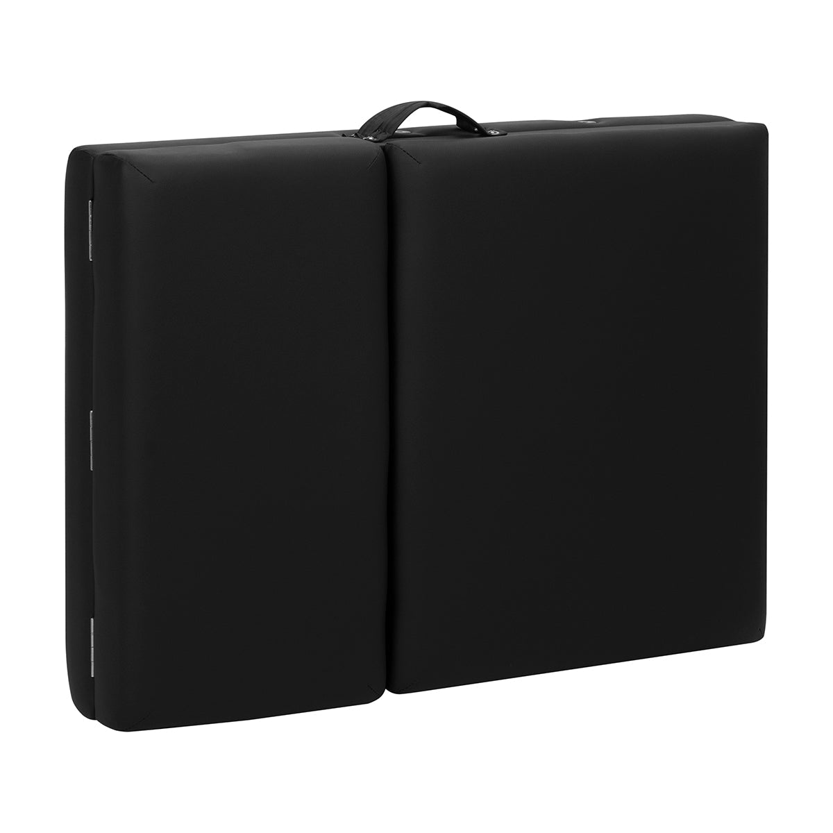 BALANCE aluminium folding massage table with three segments in black, lightweight and portable massage furniture for spa or therapy use