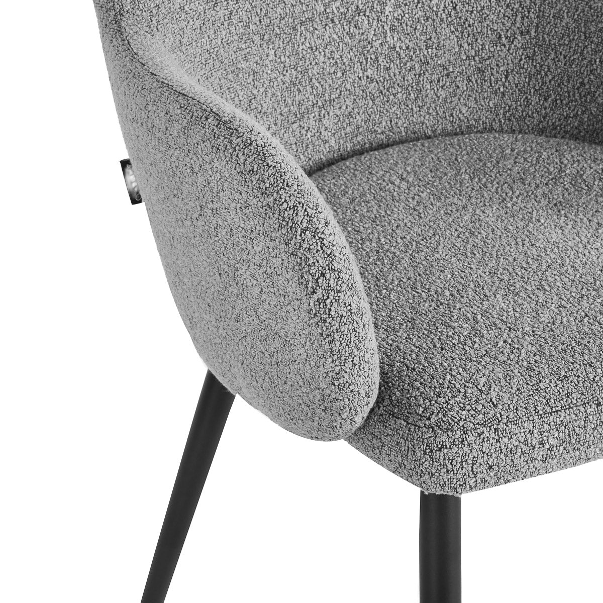 Slim black metal legs on 4RICO Intra reception chair