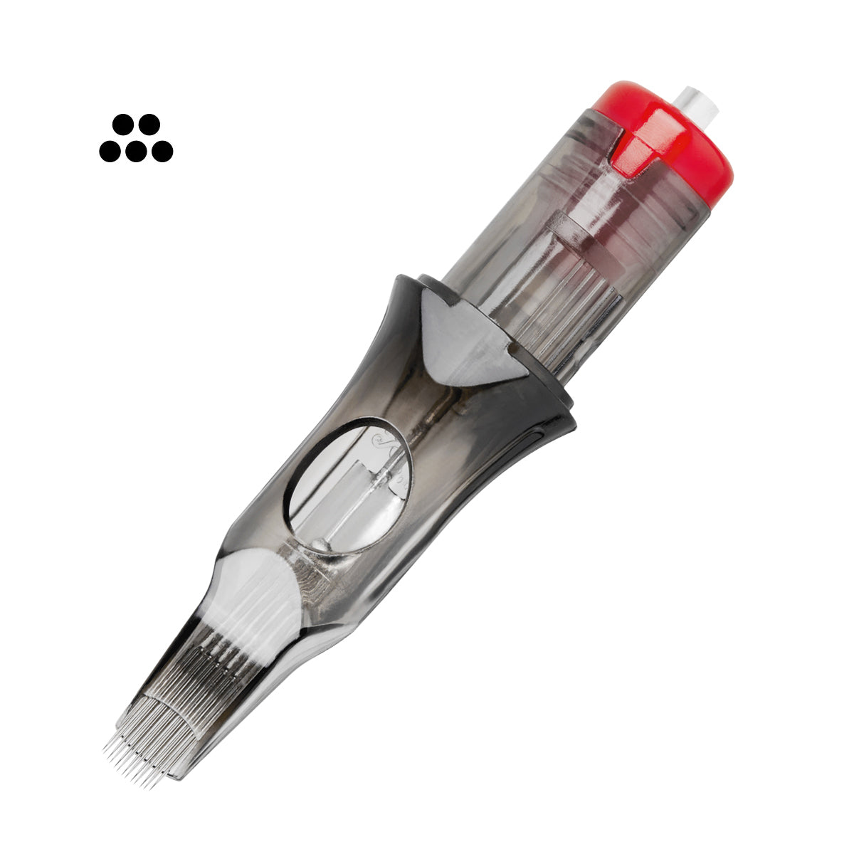 Set of 10 EL CARTEL V2 0.30 5RM LongTaper tattoo cartridges, designed for precise needle control in tattooing.