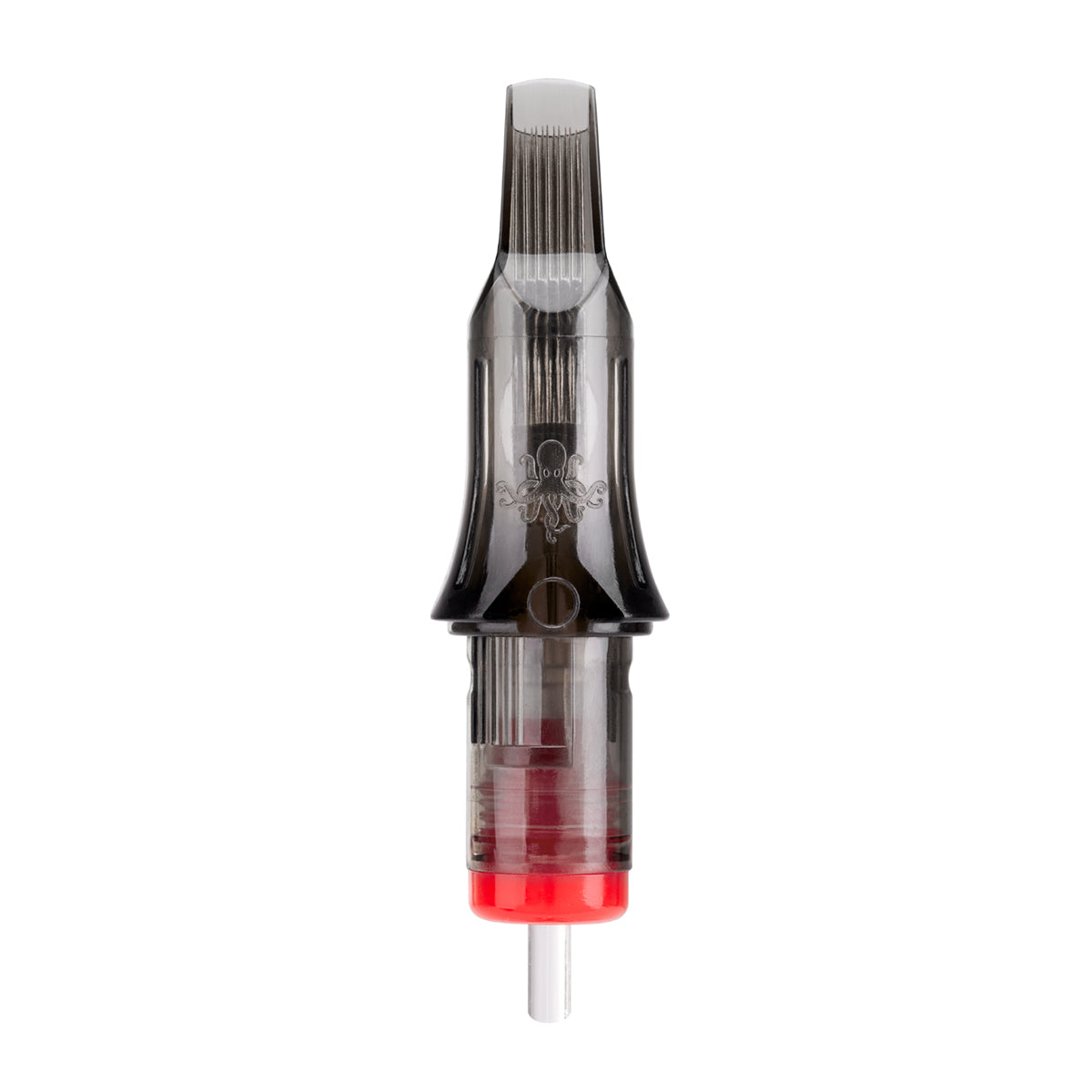 Set of 10 EL CARTEL V2 0.30 5RM LongTaper tattoo cartridges with precise needle tips for detailed tattoo work.