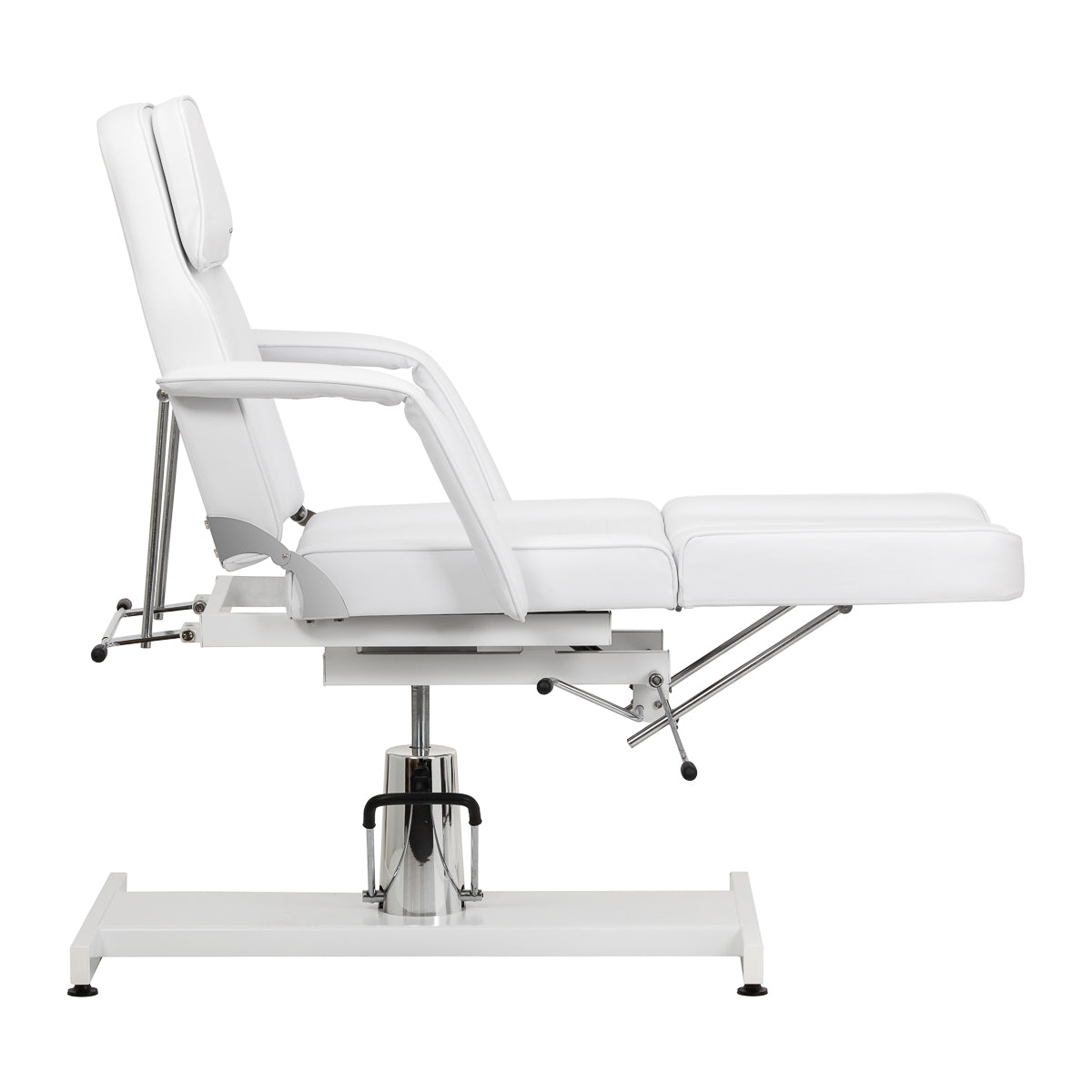White client chair with cradle tilt for beauty and PMU services