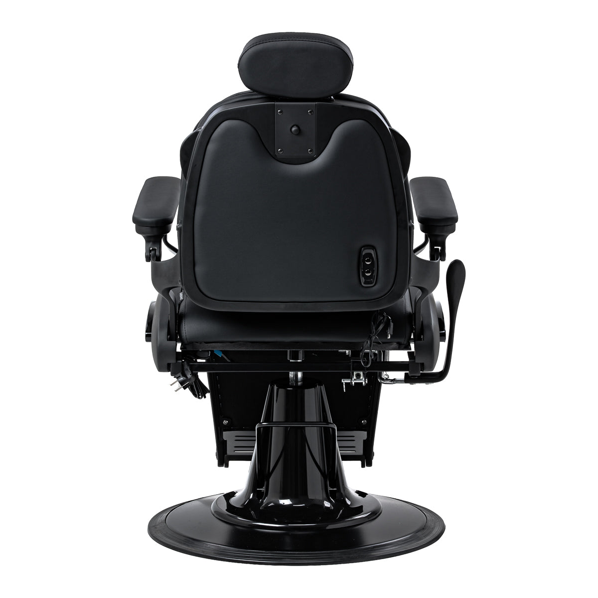 Gabbiano Francesco Fauteuil De Barbier Avec Massage – Noir, Base Noire · Vue arrière
