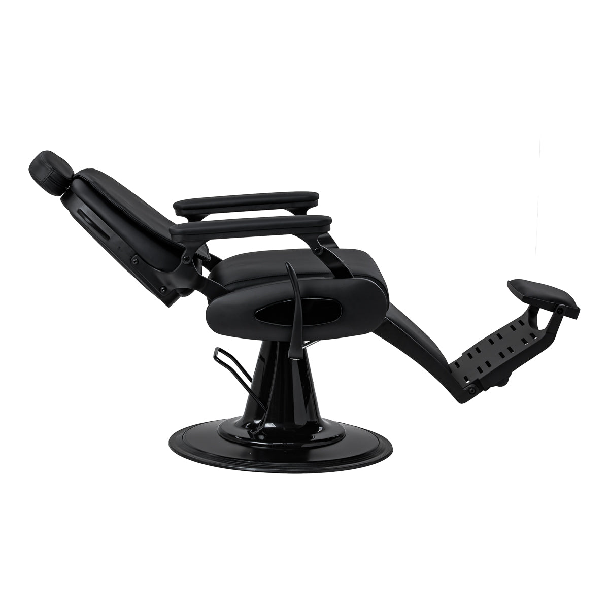 Gabbiano Francesco Fauteuil De Barbier Avec Massage – Noir, Base Noire · Position inclinée