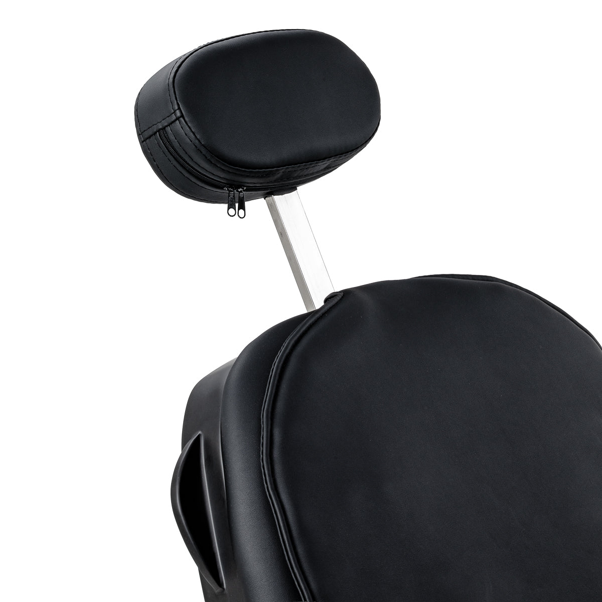 Gabbiano Francesco Fauteuil De Barbier Avec Massage – Noir, Base Noire · Appui-tête déployé