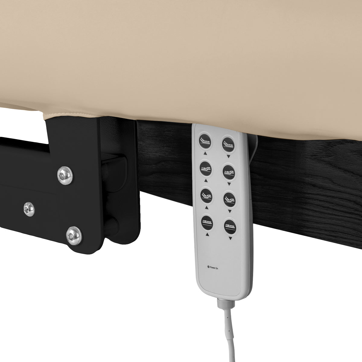 Table SPA Électrique Sillon Relax – Beige, Base Noir · Télécommande