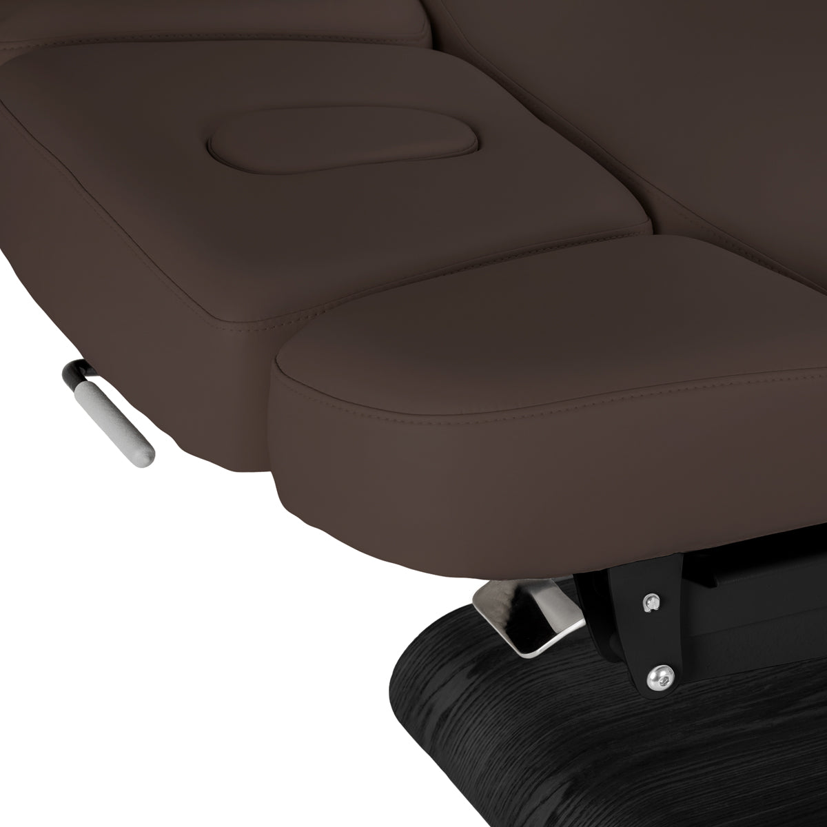 Table SPA Électrique Sillon Relax – Brun Foncé, Base Noir · Appui-tête