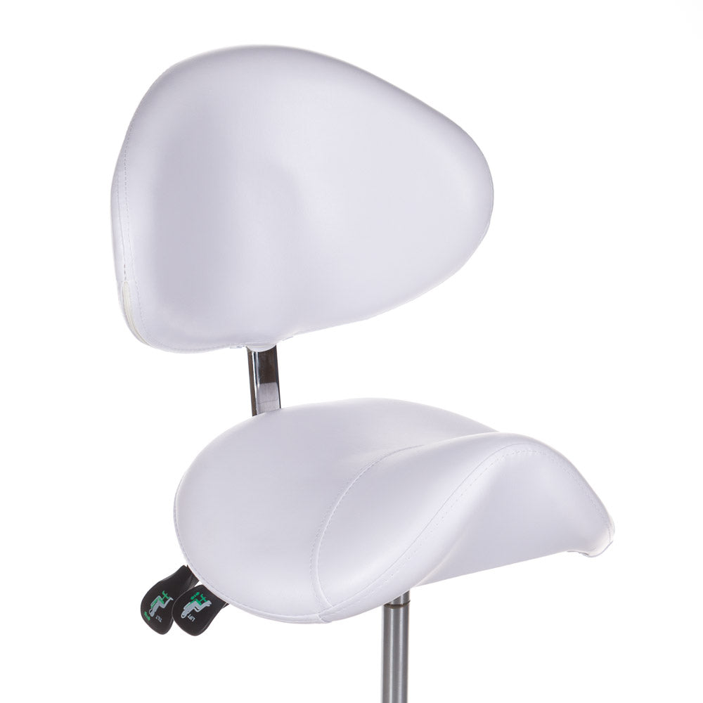 Cosmetic stool with backrest BY-3004 white - BVShop