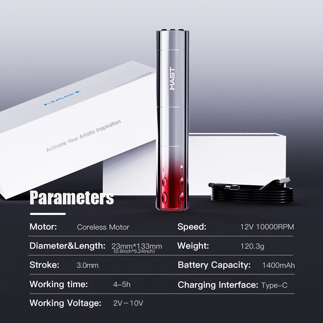 Stylo Tatouage Sans Fil Mast pour PMU Course de 3,0 mm