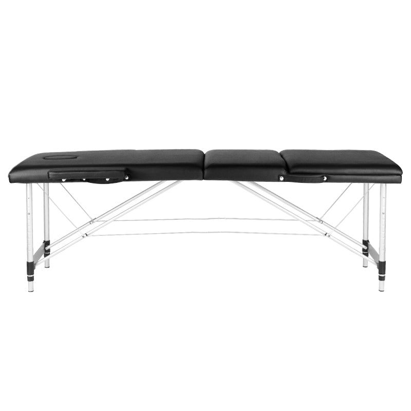 3-section black comfort massage table made of aluminum - BVShop