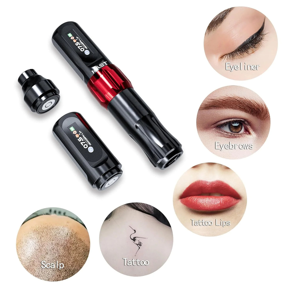 Mast Tattoo Tour 2 Pro Wireless Tattoo Machine Pen 3.5mm Stroke Pink - BVShop