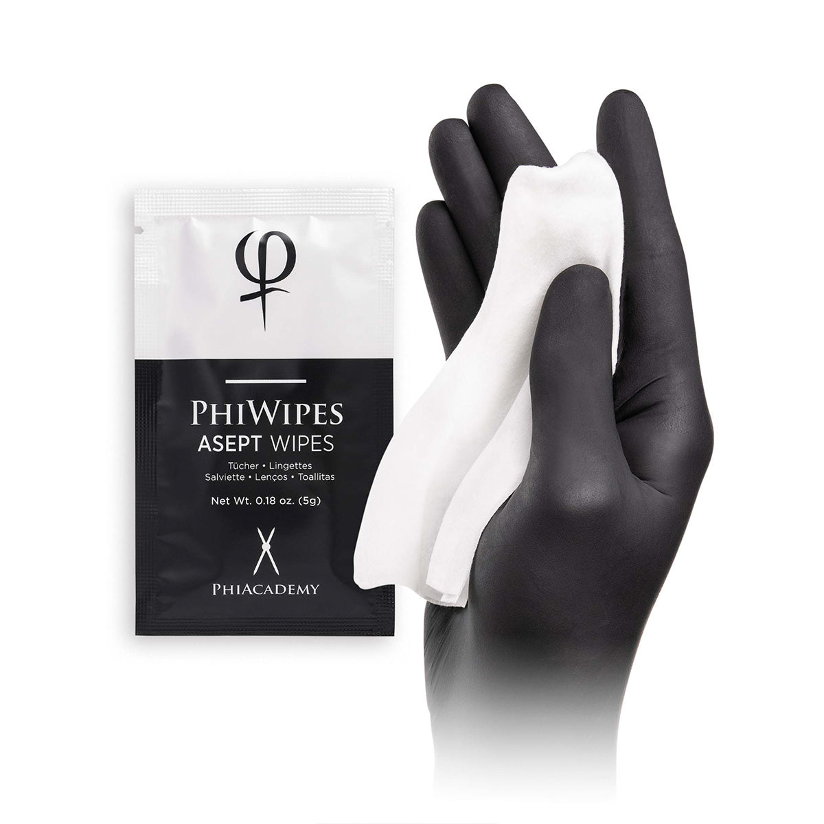 PhiAcademy PhiWipes Asept Wipes 50pcs on a light background