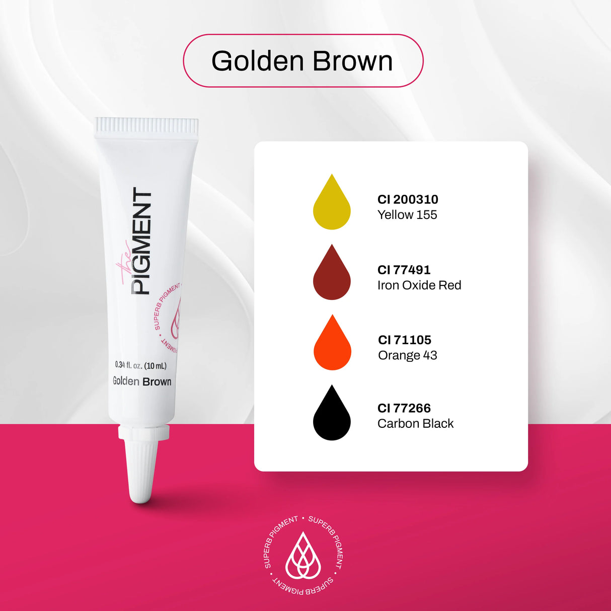 The Pigment Microblading Golden Brown Pigment 10ml