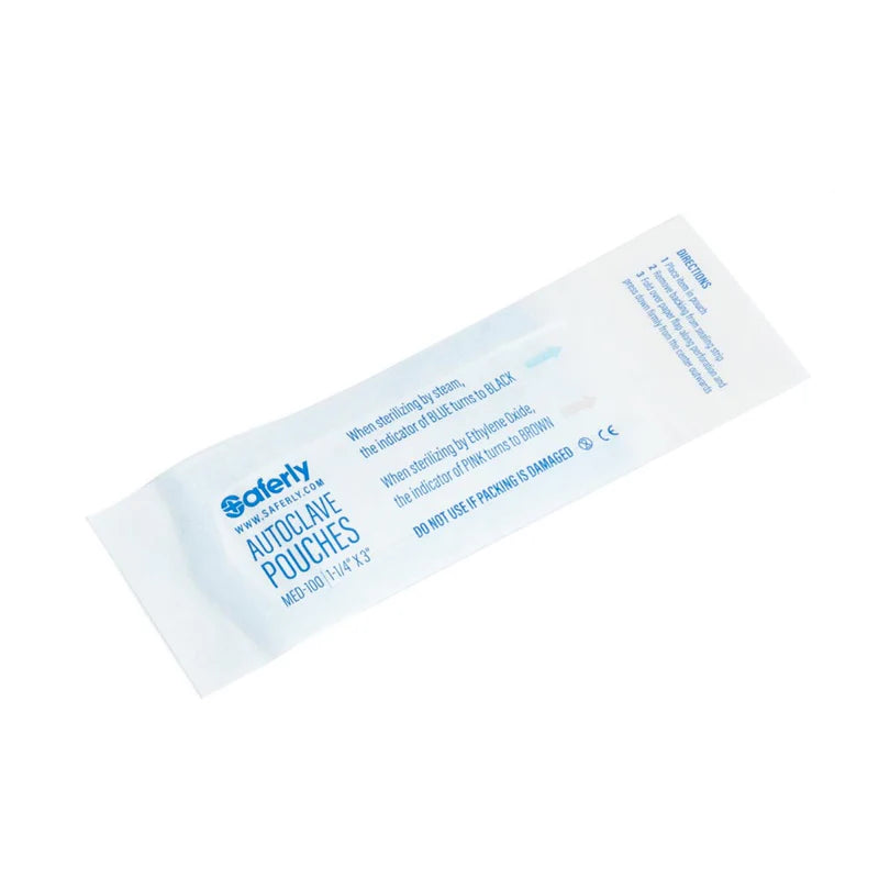 Saferly Self-Sealing Autoclave Sterilization Pouches 200 pcs 32 × 75mm - BVShop