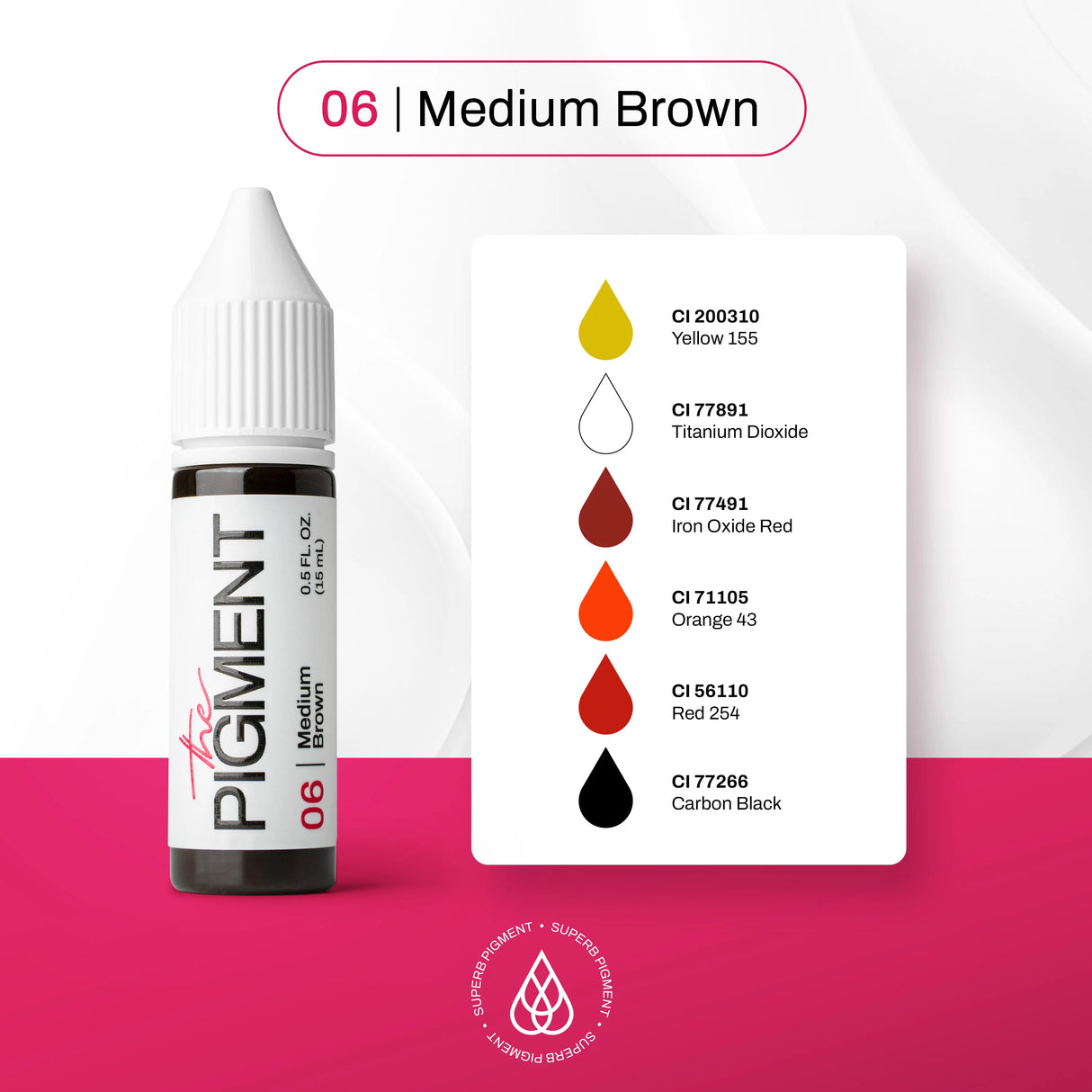 The Pigment 06 Medium Brown Pigment 15ml