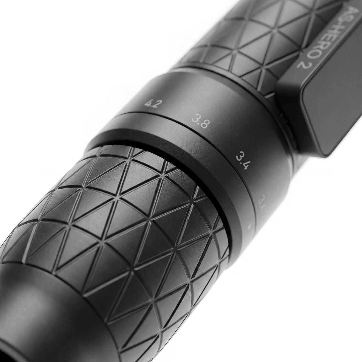 AS HERO 2 black PMU machine grip and adjustable stroke control close-up