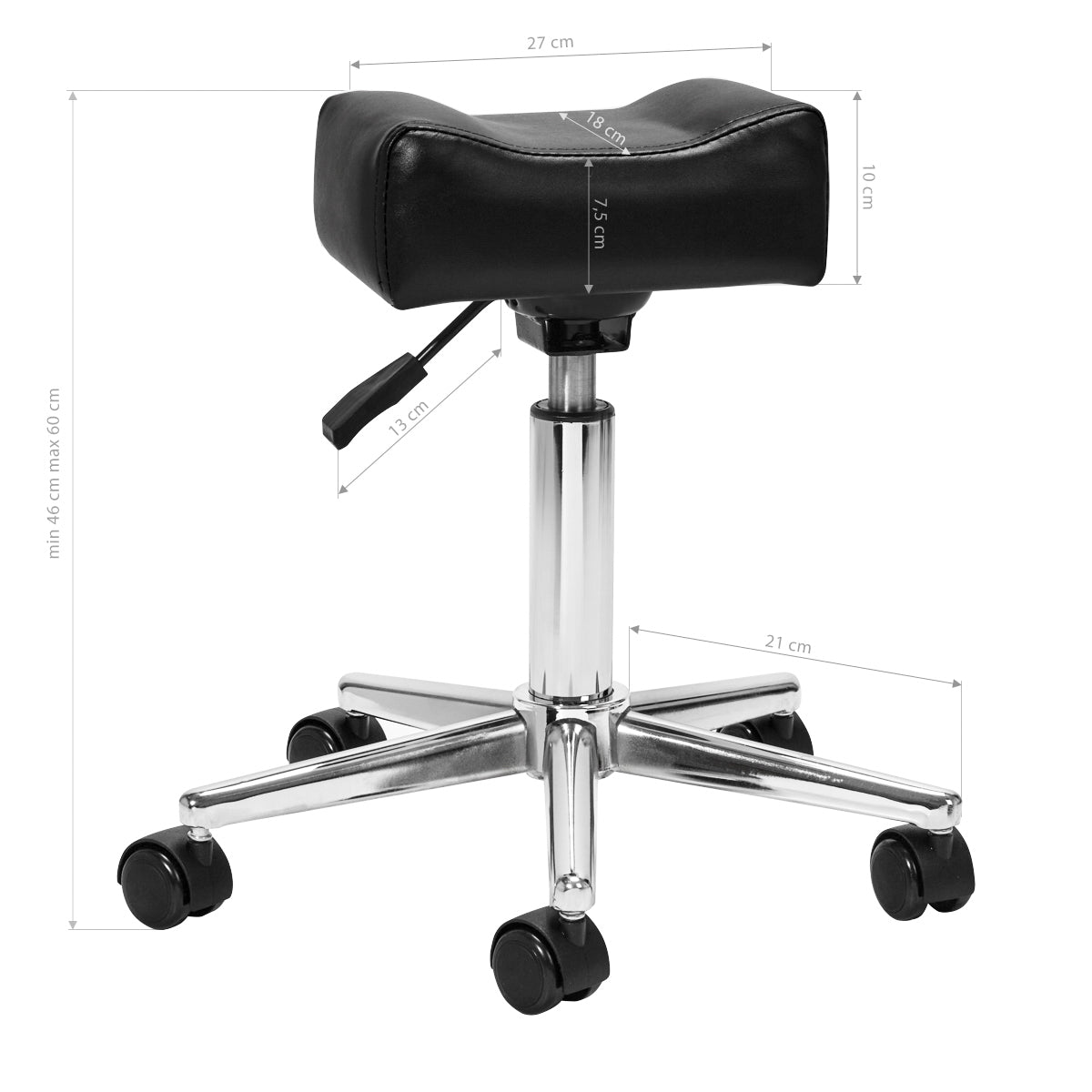 Bell Sillon mobile pedicure footstool black - BVShop