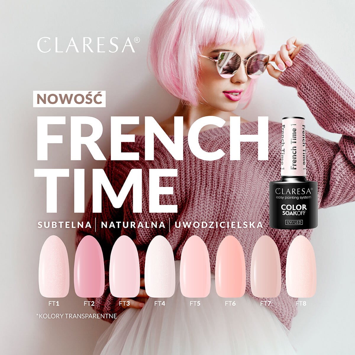 CLARESA French Time Hybrid Polish 3 -5g - BVShop