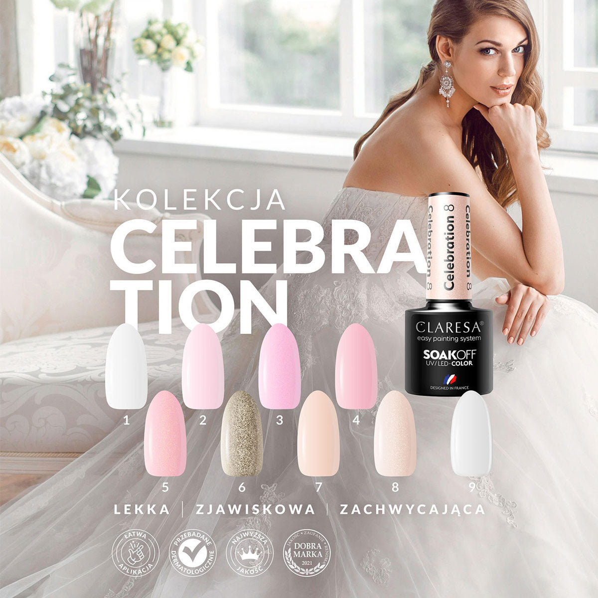 CLARESA Hybrid nail polish CELEBRATION 6 -5g - BVShop