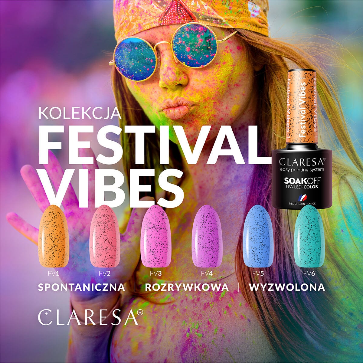 CLARESA Hybrid polish Festival Vibes 1 -5g - BVShop