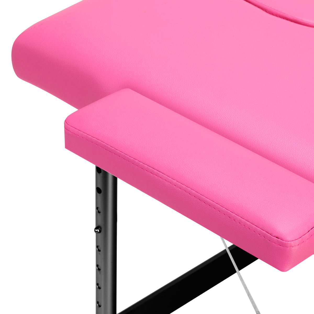 Folding massage table aluminum Activ Fizjo comfort 2 segment pink black aluminum - BVShop