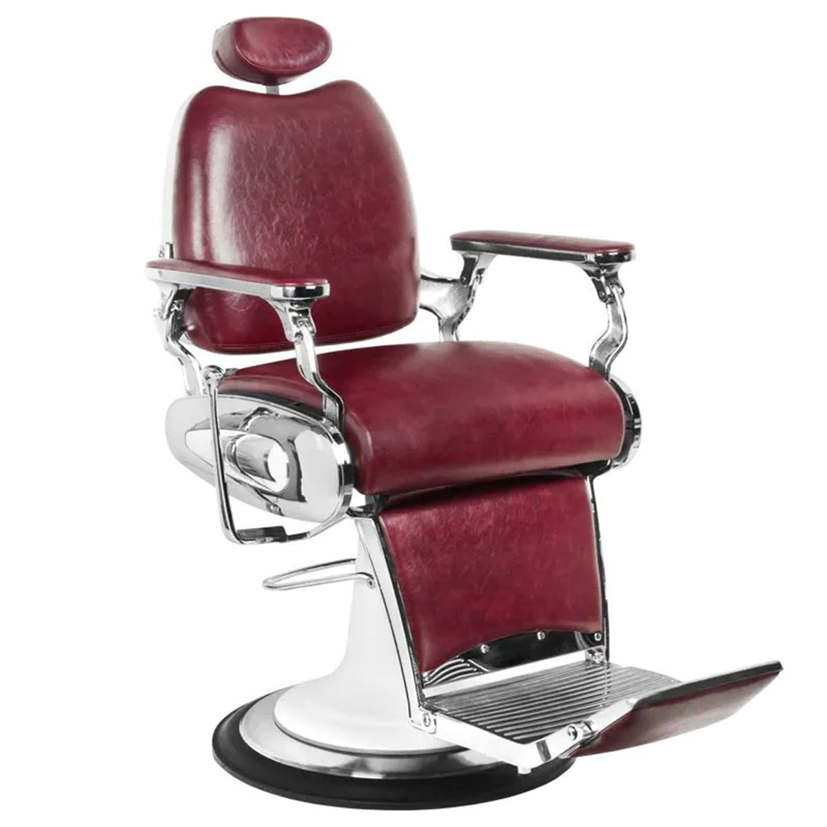Gabbiano barber armchair moto style burgundy - BVShop