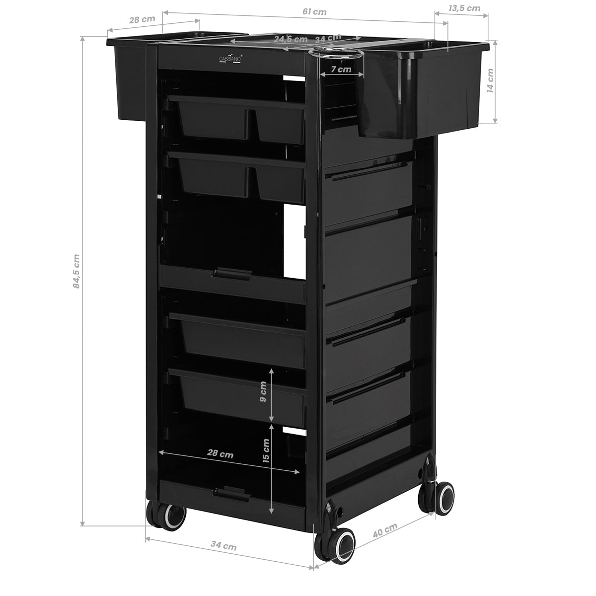 Gabbiano hairdresser's helper 68A black - BVShop