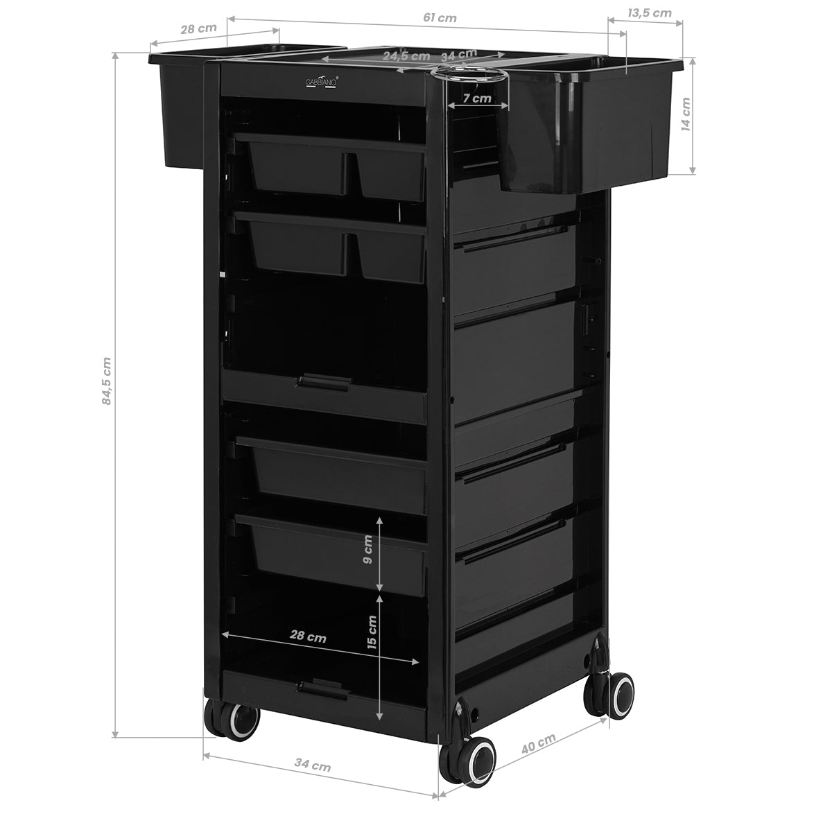 Gabbiano hairdresser's helper 68B black - BVShop