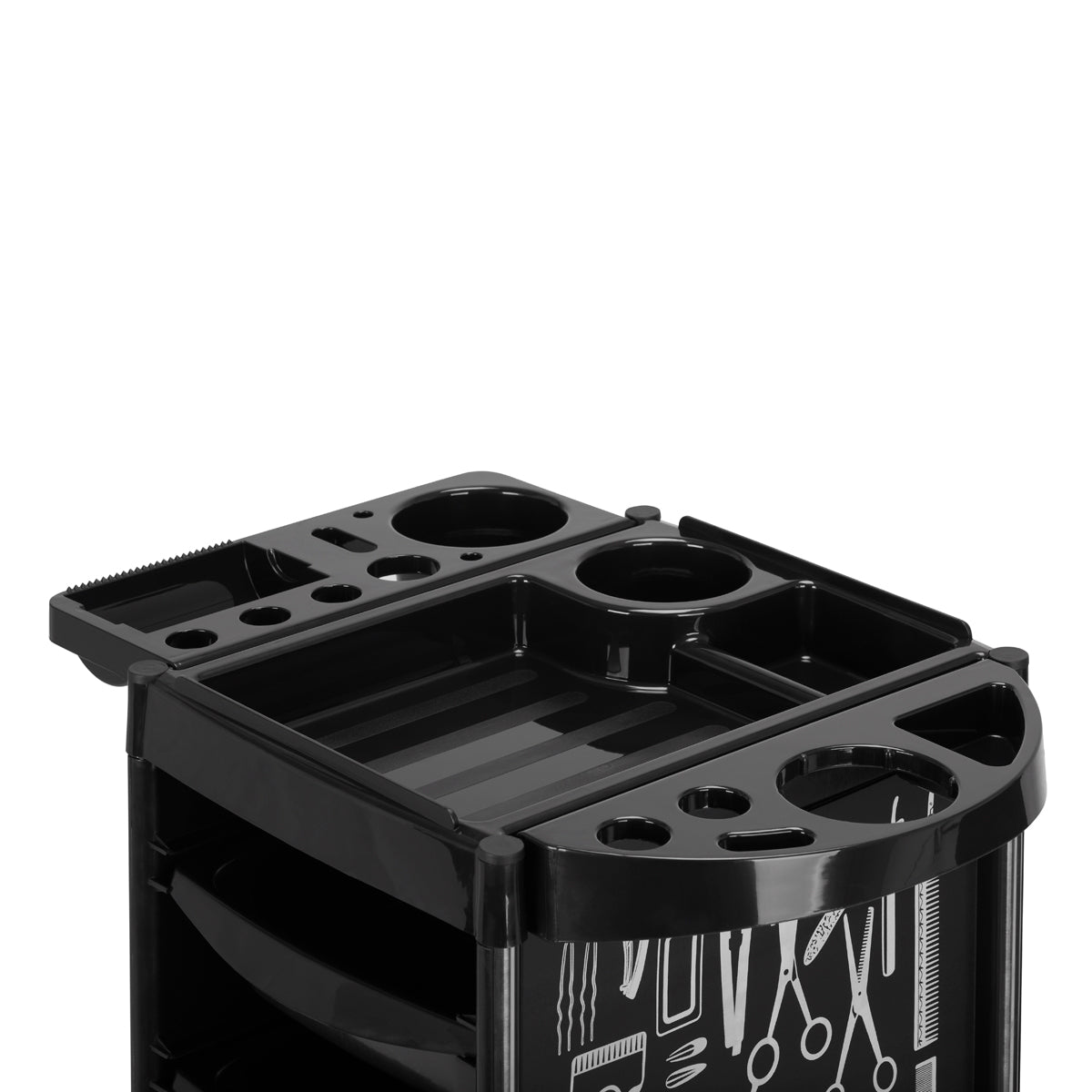 GABBIANO HAIRDRESSER TROLLEY X11-9 BLACK GRAPHICS - BVShop