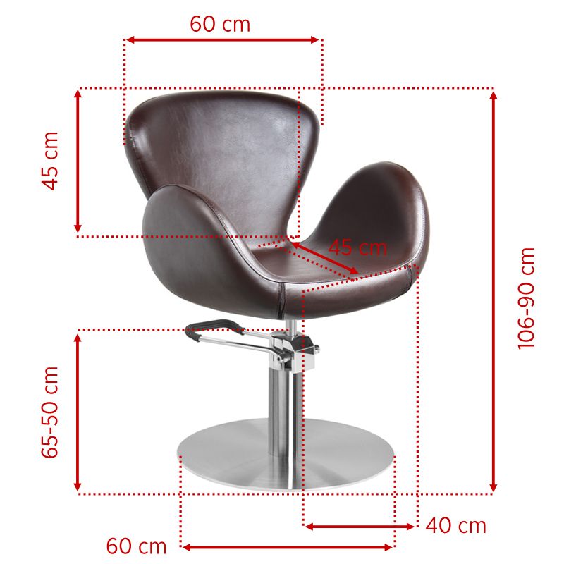 Gabbiano hairdressing chair Amsterdam brown - BVShop