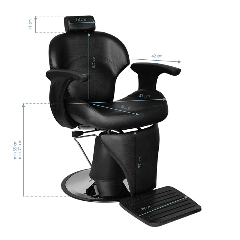 Gabbiano Igor Black Barber Chair - BVShop