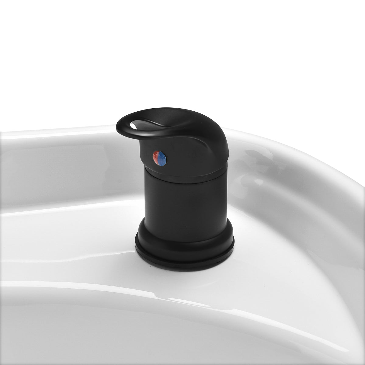 Gabbiano Porto grey and black hair wash unit for salon, featuring a sleek design with a built-in sink and comfortable chair.