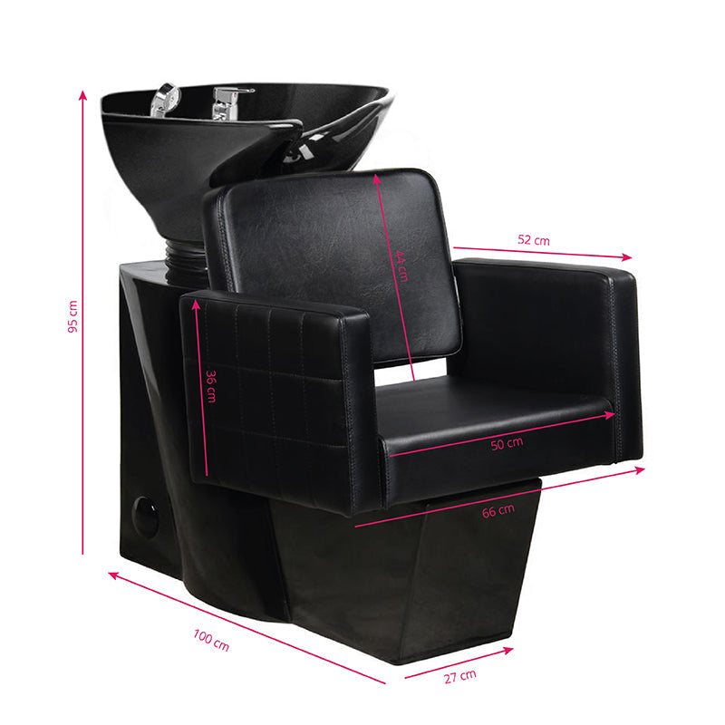 Gabbiano wash unit ankara black / black bowl - BVShop