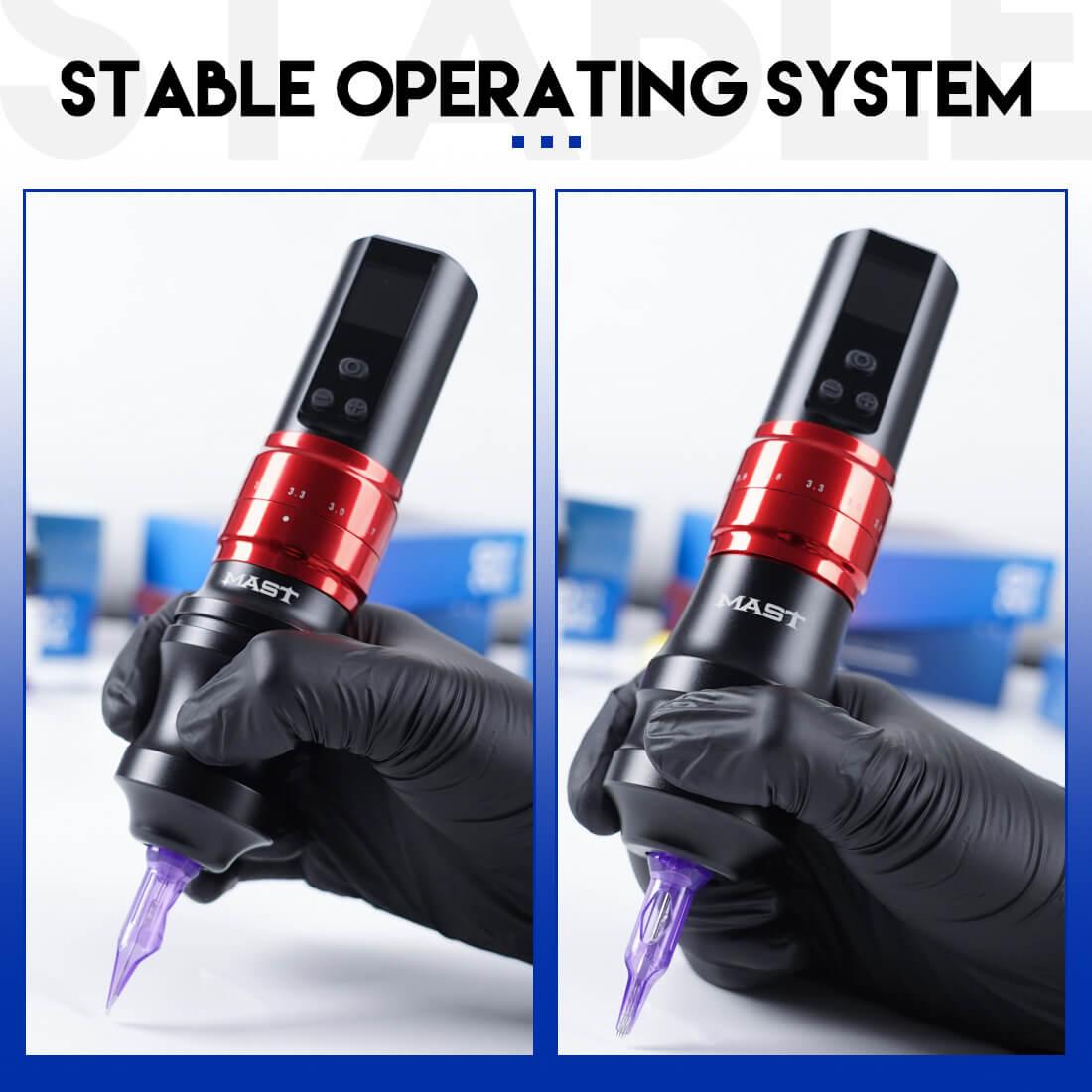 Mast Fold Pro Wireless Tattoo Machine Red - BVShop