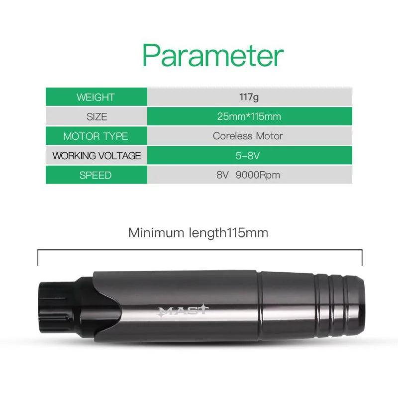 Mast P10 Rotary Tattoo Machine Black - BVShop