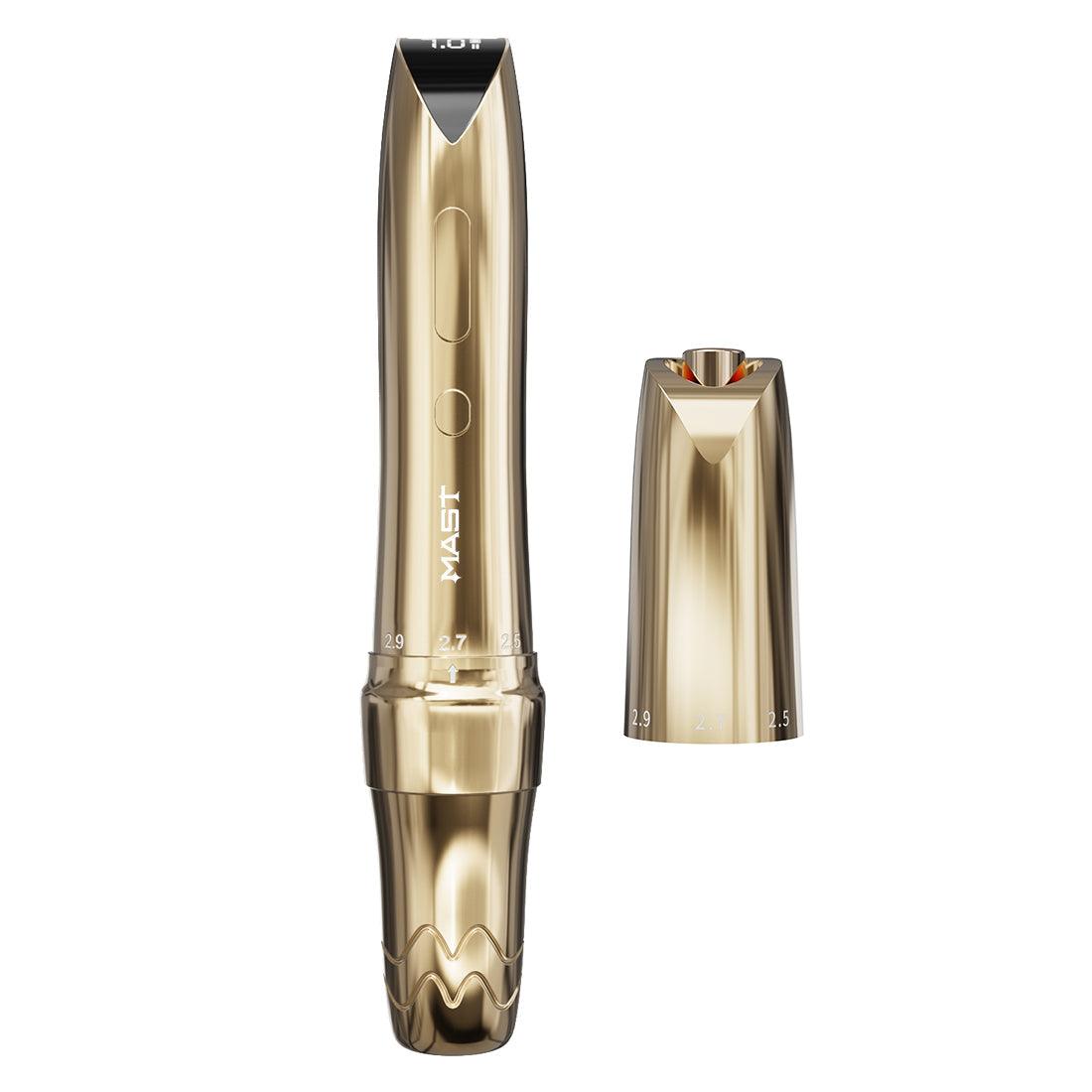 Mast P60 Gold PMU And Tattoo Wireless Machine Pen Stroke 2.2-3.2mm - BVShop