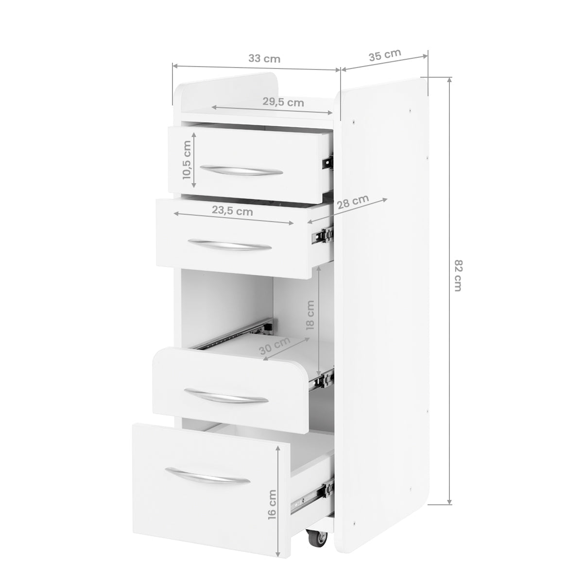 Mini 969 storage unit, white - BVShop