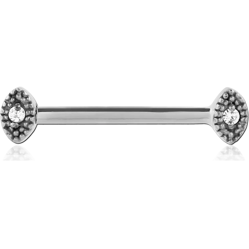 Boucle d'oreille de piercing au mamelon en zirconia