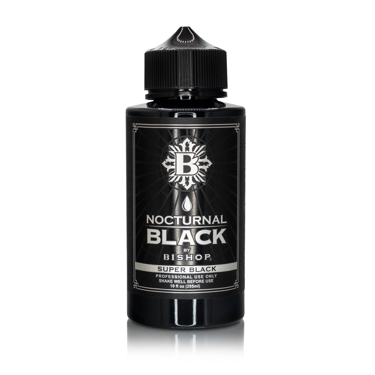 Nocturnal By Bishop Super Black 295ml — flacon sur fond blanc