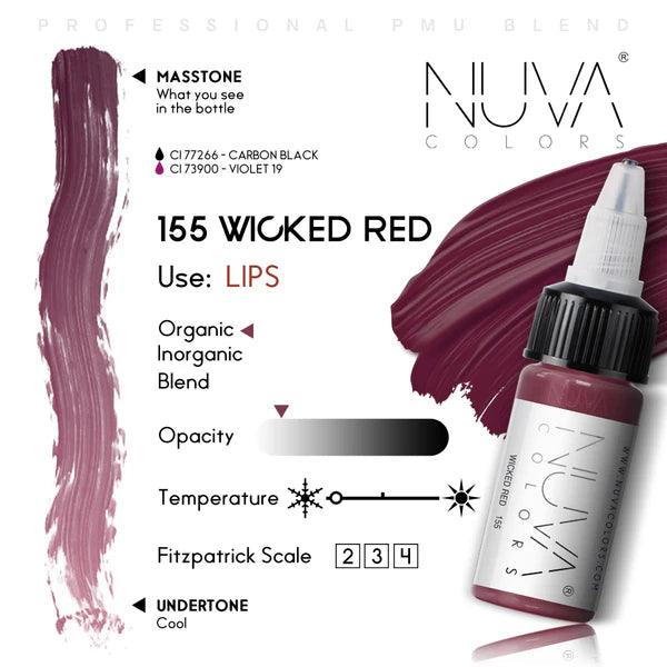 Nuva Colors Lip Pigments 155 WICKED RED 15ml - BVShop
