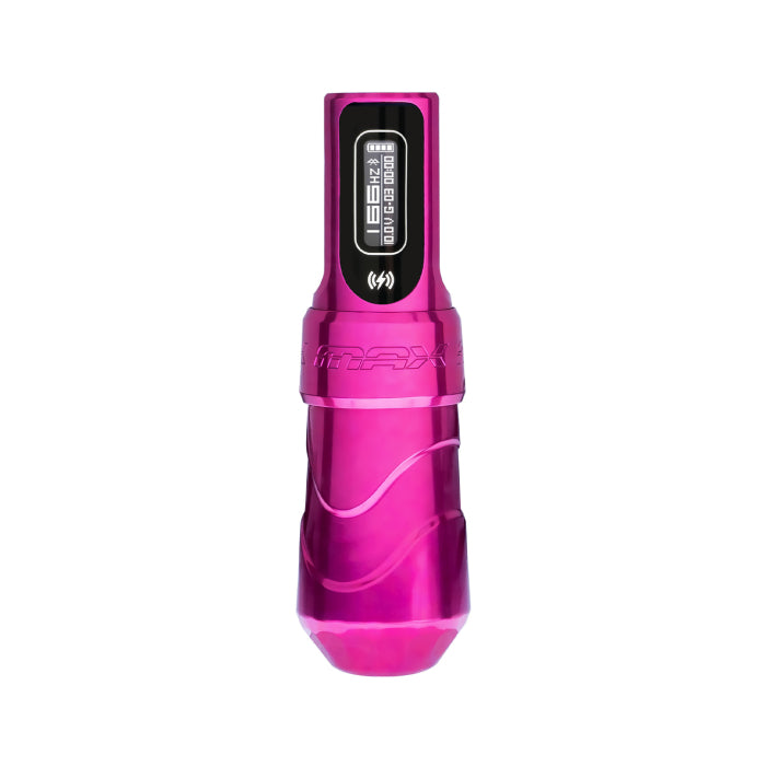 FK Irons Flux Max Bubblegum wireless tattoo machine with 1x PowerBolt II