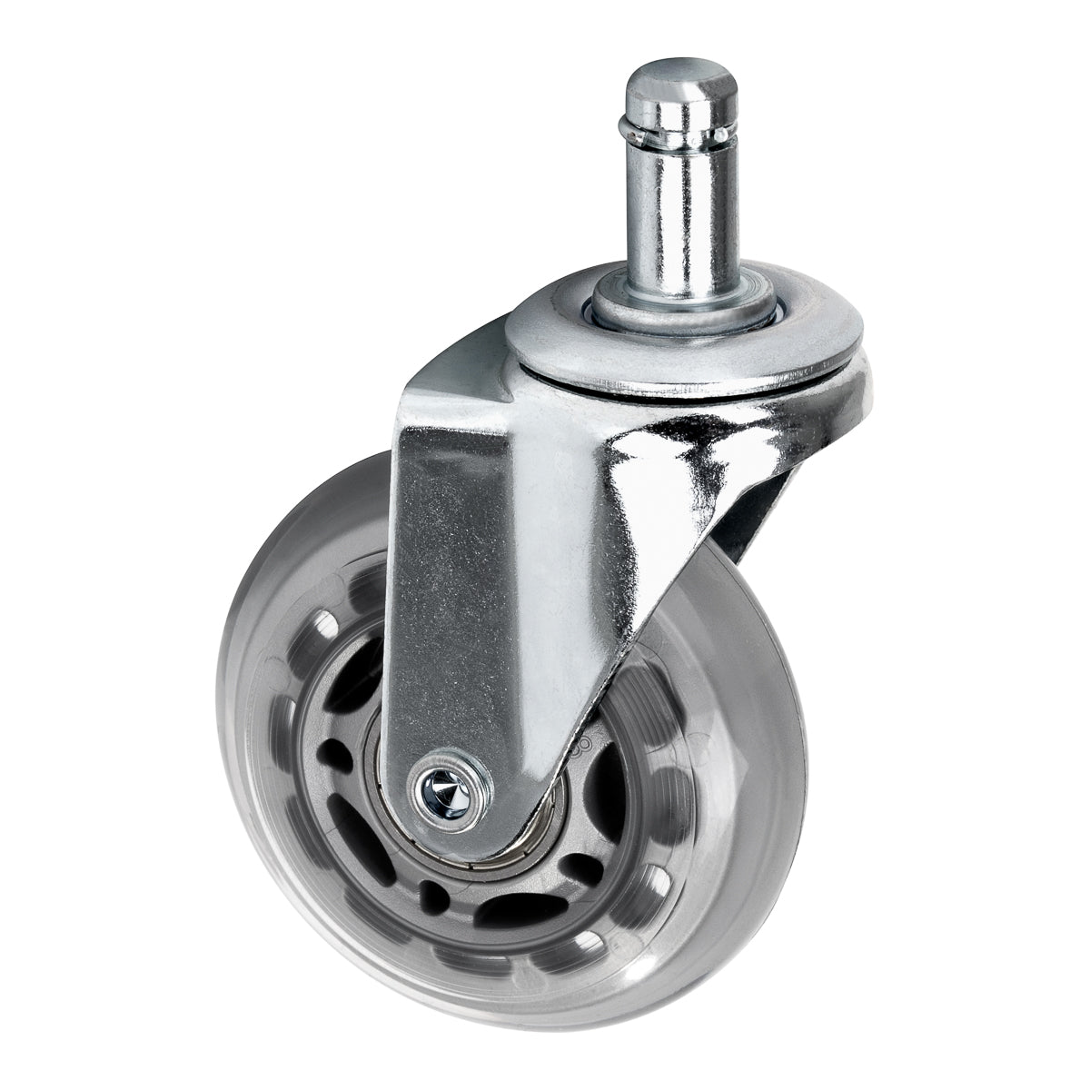 Roll Speed silver press-on stool wheel set of 5 pieces - BVShop