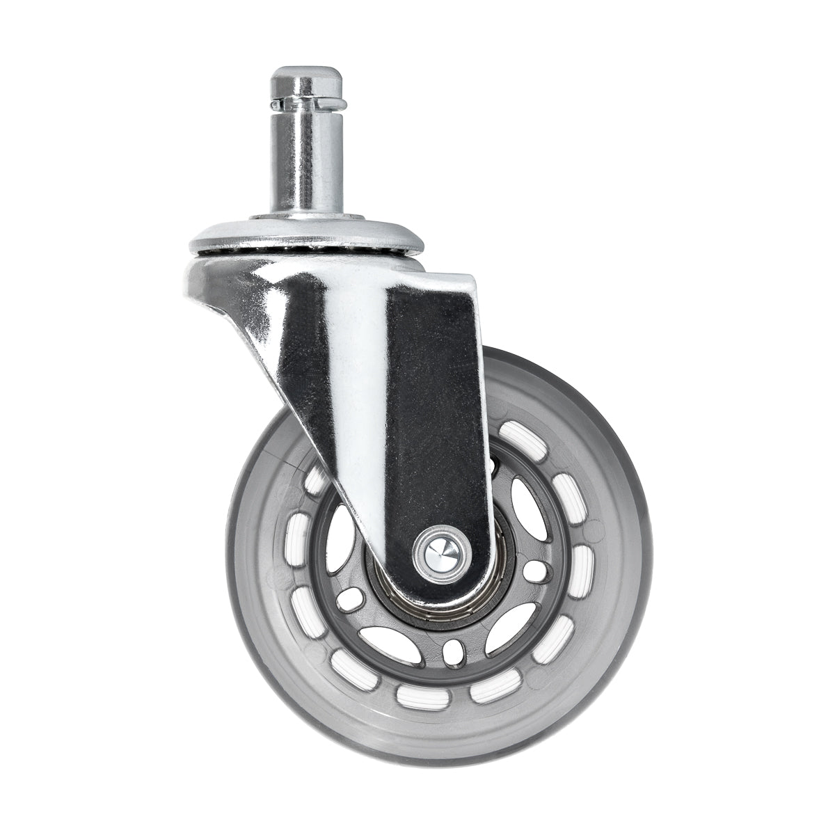 Roll Speed silver press-on stool wheel set of 5 pieces - BVShop