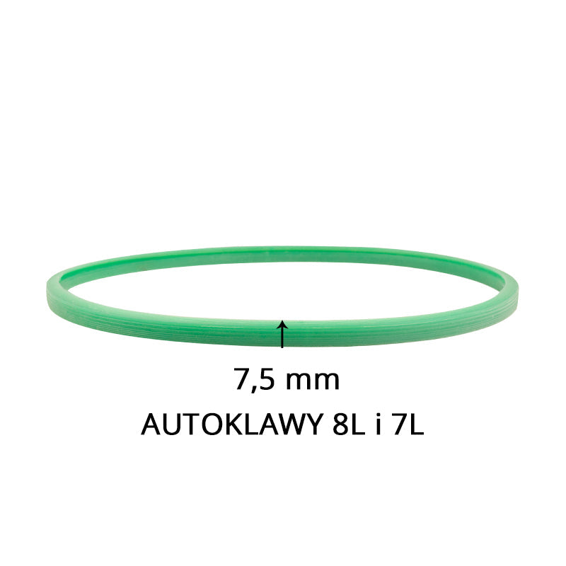 Silicone gasket for autoclaves wax 7l and 8l green 7.5 mm - BVShop