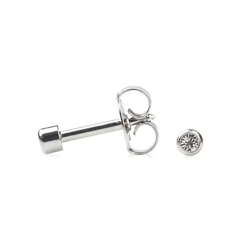 Boucle d'oreille Studex April Crystal Bezel