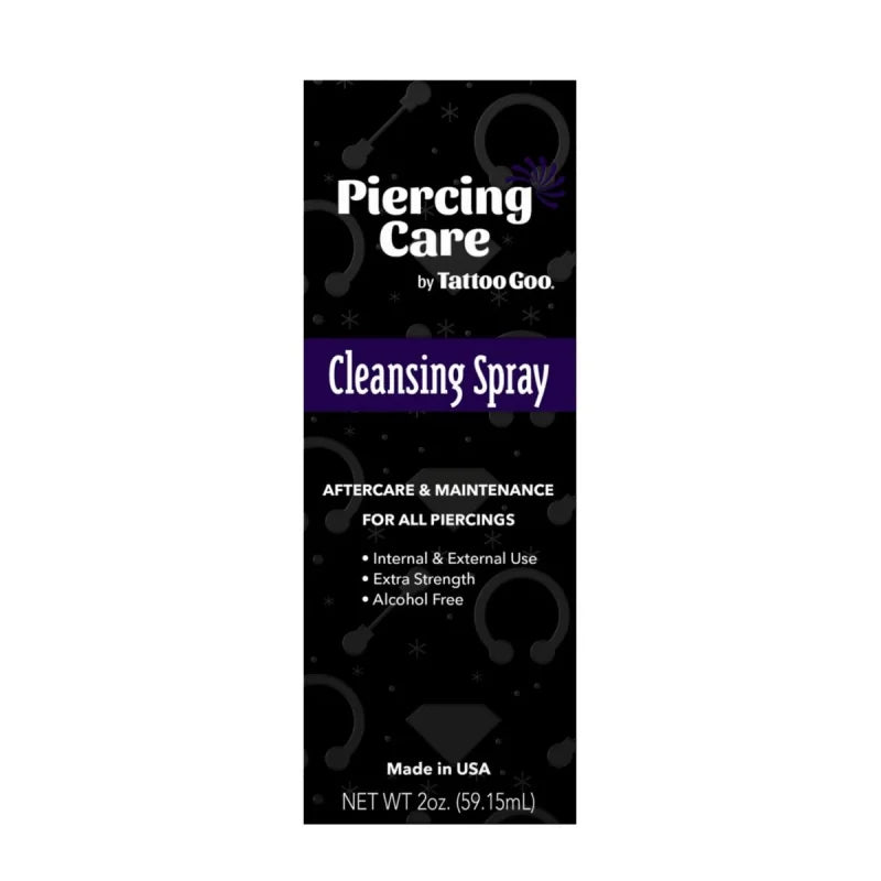 Tattoo Goo X-Pression Saline Cleansing Spray 59ml bottle with spray nozzle, used for cleaning fresh tattoos and skin care.